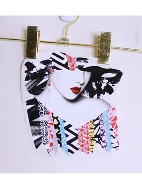 HUSH artist Geisha Cutout Sticker - Medium Size
